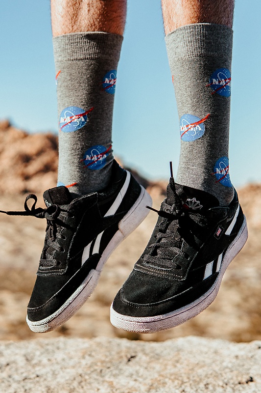 Socks NASA Meatball Gray